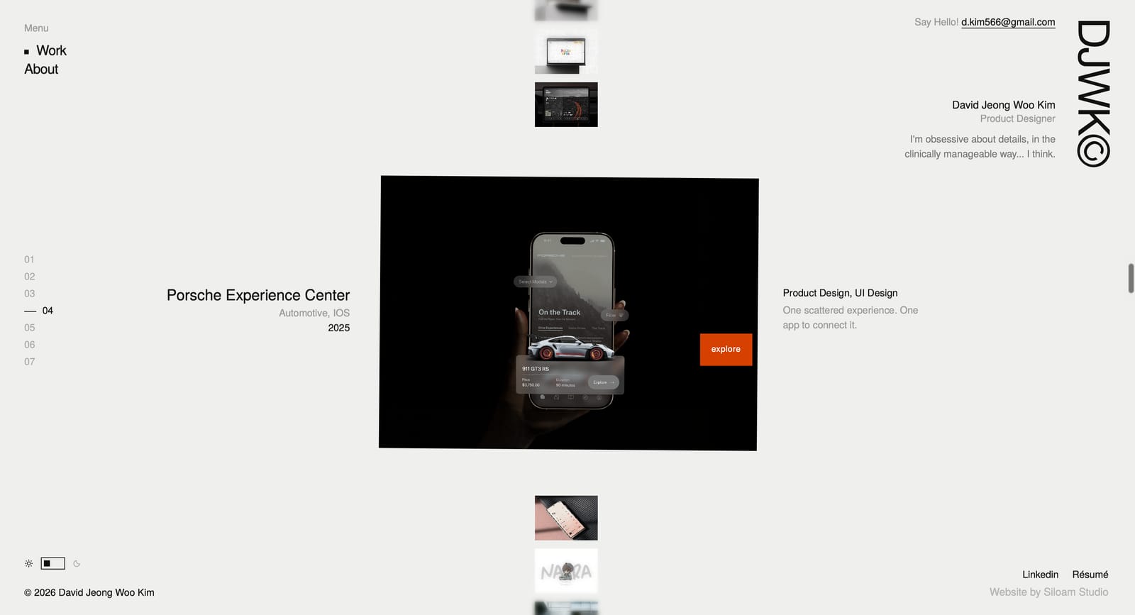 DJWK Design Portfolio homepage